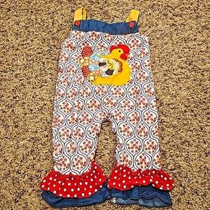 Millie Jay Romper Henny Penny w/ Chicken Applique